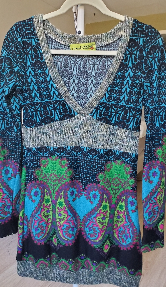 Colorful British dress